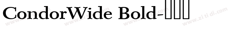 CondorWide Bold字体转换